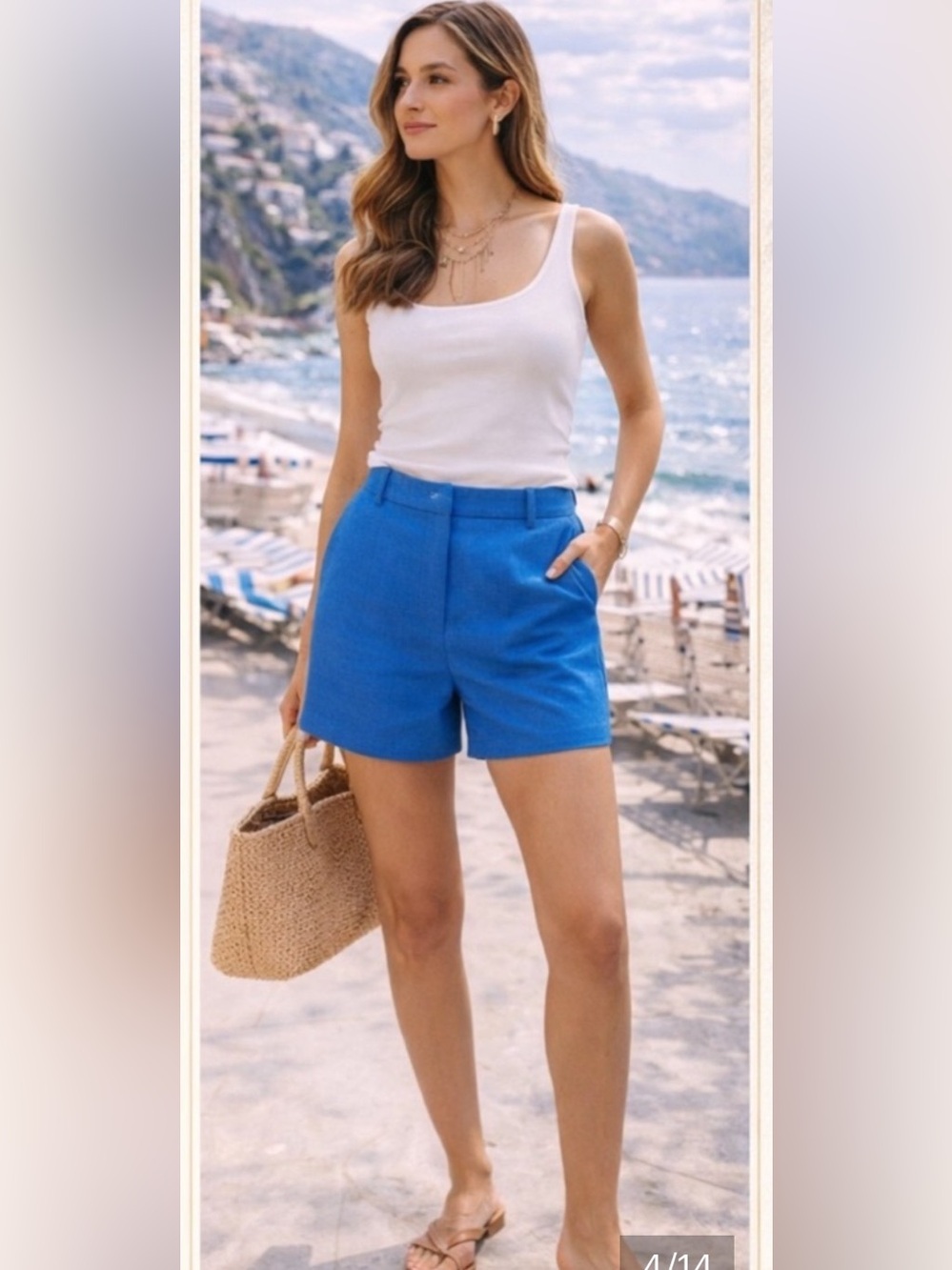 Commense  Classic High-Waist Blue Women's Shorts SZ:S